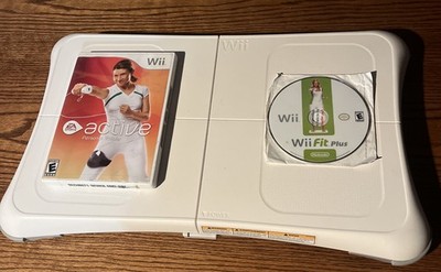 Wii Fit Balance Board + Wii Fit Plus & EA Active Games Fitness Used In Box