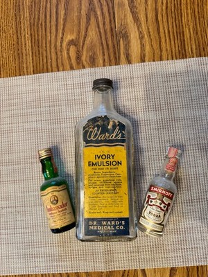 Rare Antique Dr. Ward s Medical Co. Ivory Emulsion bottle