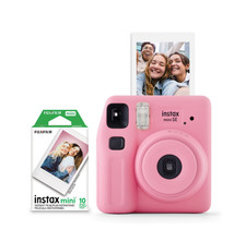 Fujifilm Instax Mini SE Instant Camera with Bonus 10 Pack Mini Film, Pink Valu
