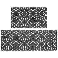 Kitchen Mat Set of 2, Anti-Fatigue Cushioned Kitchen Mats for Floor, Waterpro...