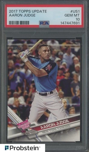 2017 Topps Update #US1 Aaron Judge Yankees RC Rookie PSA 10 GEM MINT