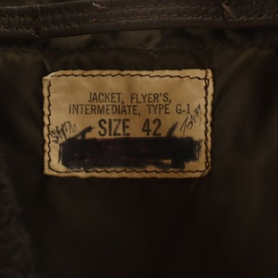 US NAVY 70s Vintage Scoville Zip G-1 Flight jacket 42 Brown Men's