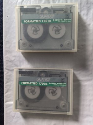 2x GIGATEK DC2120 XL QIC-80 Mini Cartridge Cassette 170 MB Mbyte 425' New 