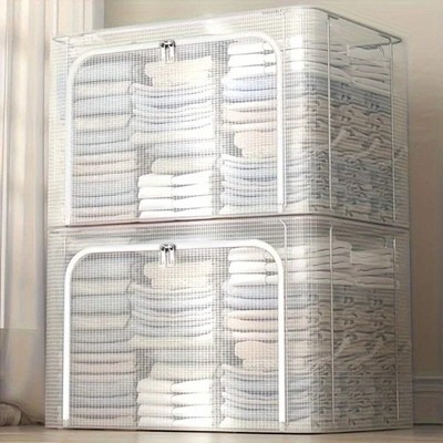 Transparente transparente faltbare Aufbewahrungsbox - robuste Polyester Organizer Kleiderboxe