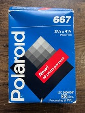 Polaroid 667 B W Instant Pack Film ISO 3000 Sealed Packs Expired 1995