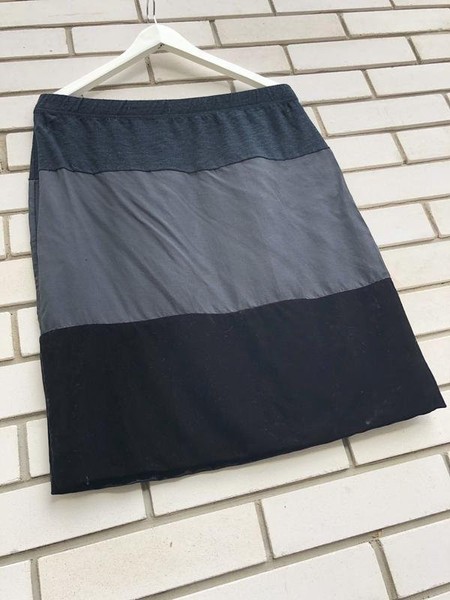 Women Sonia Rykiel Skirt Grey Velvet L