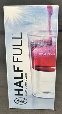 Glass Half Full  Fred Optimist Optical Illusion Novelty Gift Fun Curiosity Drink
