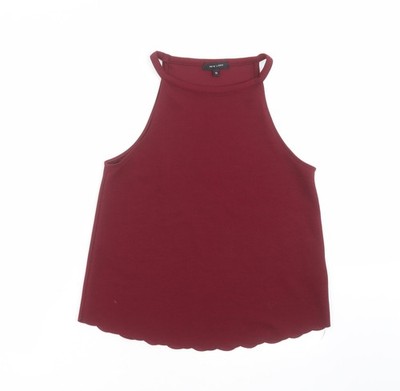 New Look Damen lila Basic Bluse Größe 10