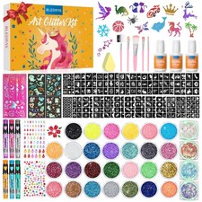 Glitter Tattoo Kit, 31 Colors Temporary Tattoos Gllitter for kids