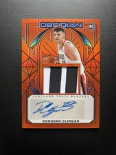 2024 Obsidian Orange Donovan Clingan RC Sick Letter Patch Auto /99 Blazers🔥