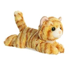 Aurora Adorable Mini Flopsie Ginger Cat Stuffed Animal - Mini Companions Ready
