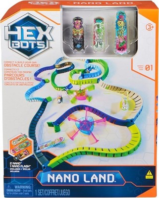 HEX BOTS Nano Land Spielset mit über 40 Teilen & 3 Nano Bugs