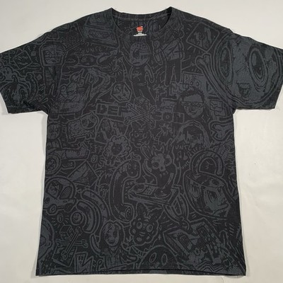 DEFCON 25 Hacker T-Shirt Men Large All Over Print Cyber Security Convention
