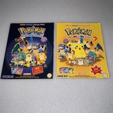 Pokémon Game Boy Strategy Guides x2 red yellow and blue 100% complete +stickers