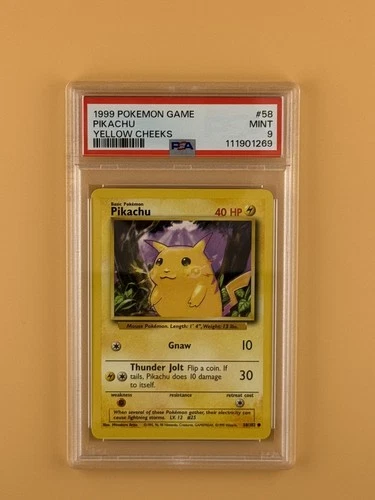 Pokemon Pikachu 058/102 Base Set PSA 9