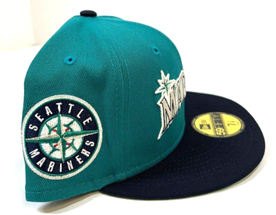 New Era 9Forty Adjustable Curve Cap ~ Seattle Mariners, Homme, Bleu, Taille unique