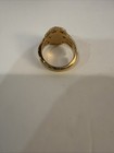 Vintage Empress Genuine Opal Gold Plated Necklace, Ring & Pin Jewelry Set — photo 5