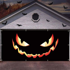 Halloween Garage Door Cover Decorations Large Hanging Backdrop Door Cover Hallow