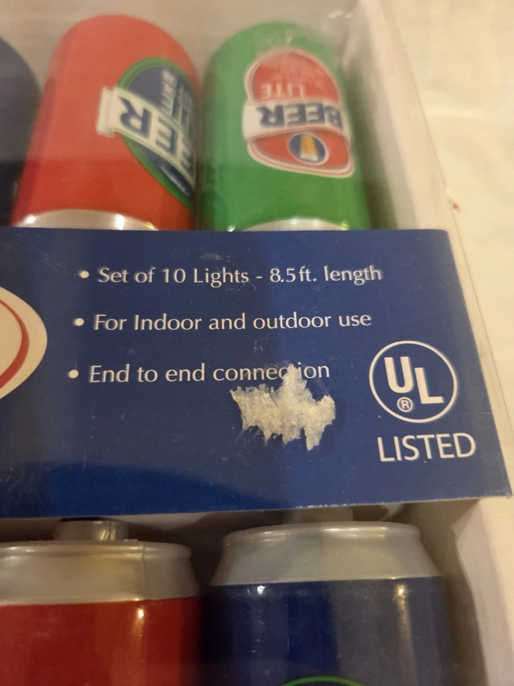Beer Can String Lights Set Of 10 Length 8.5 Ft. - Image 4 of 4