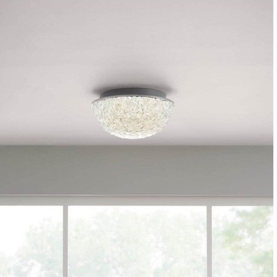 Home Decorators Collection Ellis Place 12 in. Chrome LED Round Flush Mount