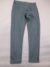 Zella Size M Womens Gray Pockets Compression Pull On Athletic Crop Leggings 381