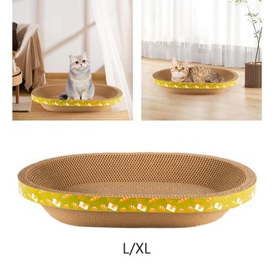 Katzenkratzer Pappen Katzenkratzschale oval Couch Katzenkratzmatte