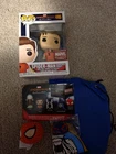 Funko Pop! Vinyl: Marvel Far From Home Spider-Man (Borrowed Jersey) #485 Bundle