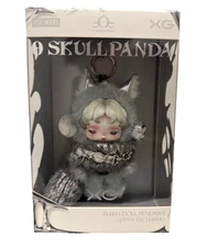 Japan Exclusive SKULLPANDA × XG Plush Doll Pendant Metallic Silver Limited F/S