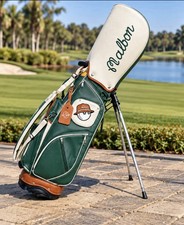MALBON GOLF Caddy Bag Stand Type Green 5-way Golf is Life - Free Shipping