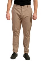 Just Cavalli Men's Stone Beige Straight Leg Flat Front Casual Pants US 34 IT 50