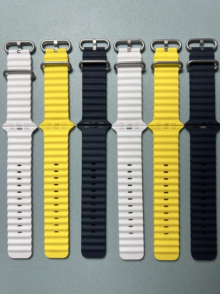 used Original Apple Watch Series 10 9 8 7 44MM 45MM 46MM 49mm Ocean band Orange - Image 4 of 4