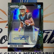Jonathon Brooks 2024 Panini Prizm #357 Camo Rookie Auto /25 Panthers