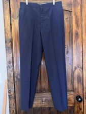 Vintage Military Issue Tropical Wool AF Shade 1549 Men's 35 x 33 Navy Blue Pants