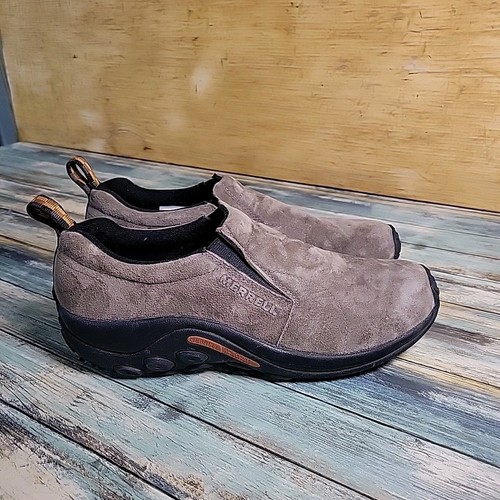 Merrell Mens Jungle Moc Size 12 Gunsmoke Grey Suede Slip On Shoes J60787