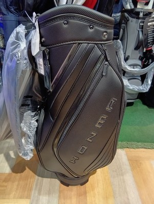 HONMA Golf Caddy Bag 9'' PU Leather Black, Lightweight, New
