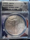 2022 Silver Eagle ANACS MS70 First Strike West Point 1oz .999 Fine Silver ASE