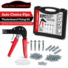 Auto Choice 81pc Heavy Duty Plasterboard Fixings TV Shelf Mirror Multi Size Pack