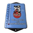 Vintage Coca Cola Sign - Mickey Soda Gas Pump Porcelain Ad Thermometer Sign