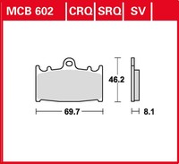 Trw Bremsbelag Sinter Racing Abe (FüR: Kawasaki Zxr 750 ZX750L 93-95 Vorne )