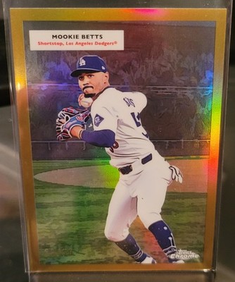 2025 Topps Chrome Platinum Gold 38/50 Mookie Betts Jackie Robinson Double Header