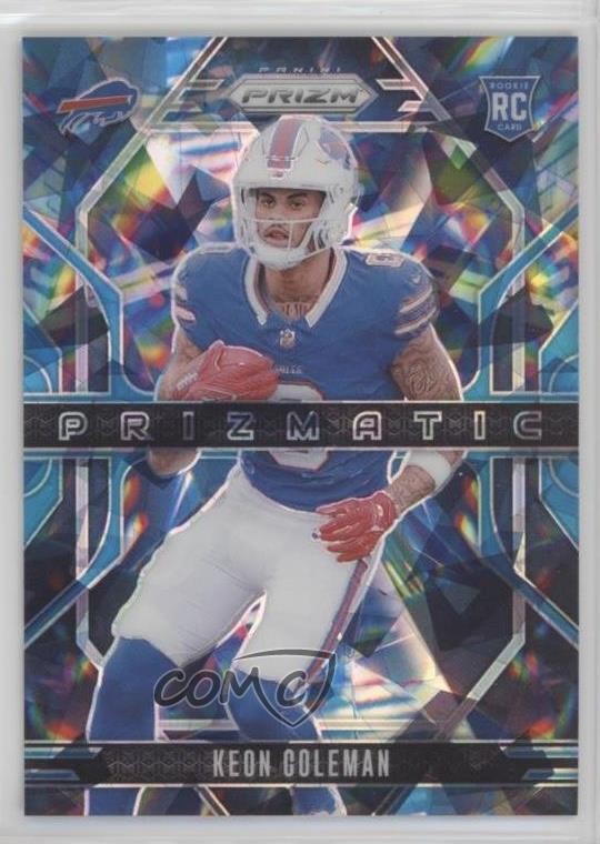 2024 Panini Prizm Prizmatic Blue Ice Prizm 30/99 Keon Coleman #15 Rookie RC