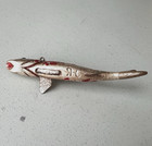 VINTAGE 4 1/2" WOUNDED SUCKER FISH SPEARING DECOY FOLK ART FISHING LURE — photo 4