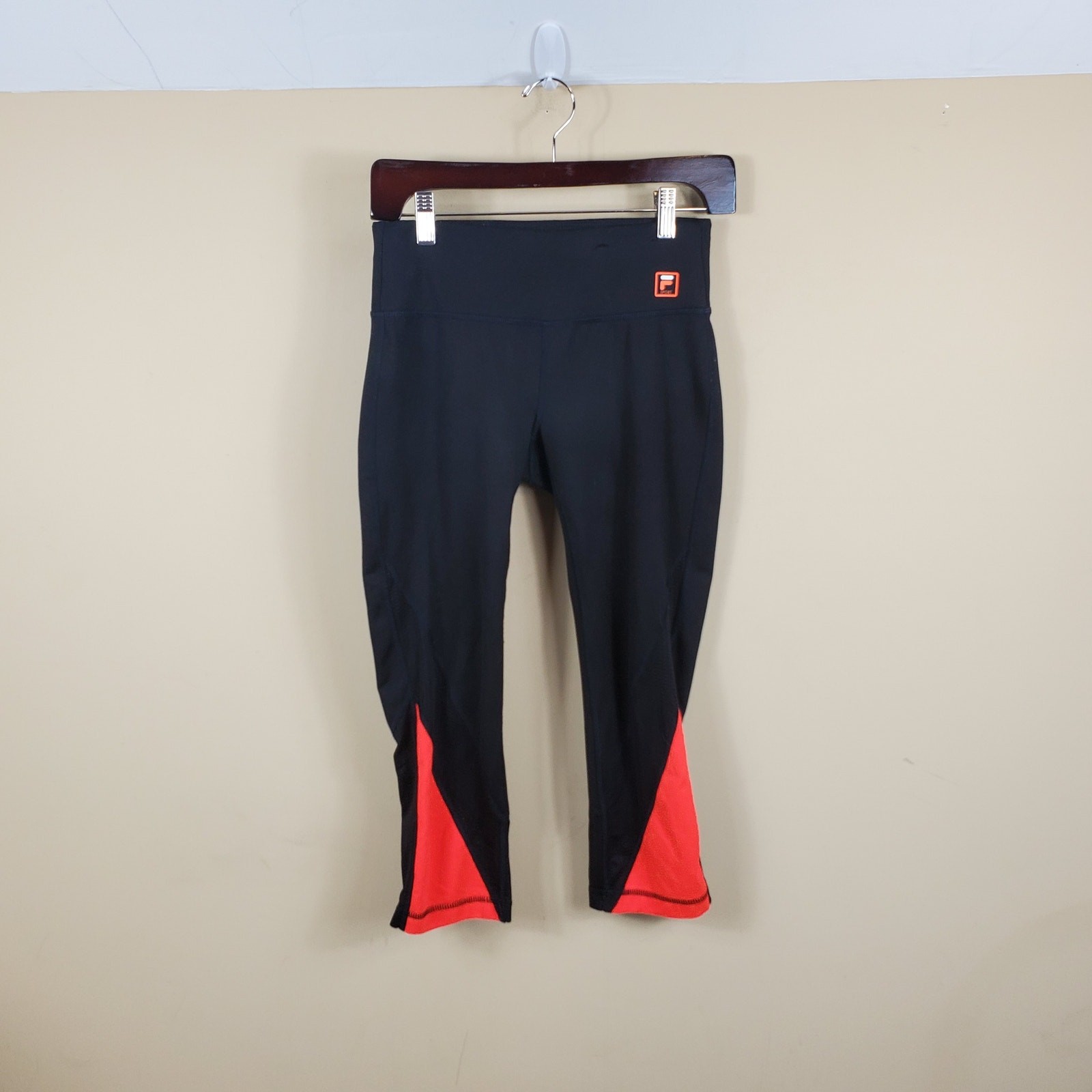 Leggings Capri Fila Nero Arancione Taglia S