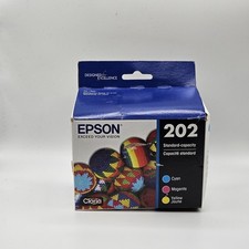 Epson 202 Genuine Ink CMY Cyan Magenta Yellow Exp 03/2027 New Sealed