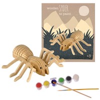 Holzspinne Bemalen Kinder Kreativ Farben Basteln Diy