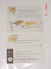 1958 Studebaker-packard Showroom Dealer Invitation Hawk
