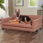 XL Orthopedic Elevated Pet Bed Leather Dog Sofa Removable Cushion Easy To Clean