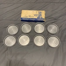 Vintage Lady Mason Initialed O Coaster  Ashtrays - Set Of 8 Made In USA LE Mason
