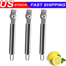 Citrus Lemon Zester Peeler Grater Stainless Steel Lime Oranges Kitchen Tool Lot