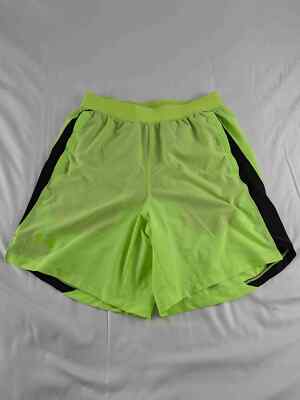 Under Armour Neon Green Black Womens Running Shorts Elastic Waistband  Medium